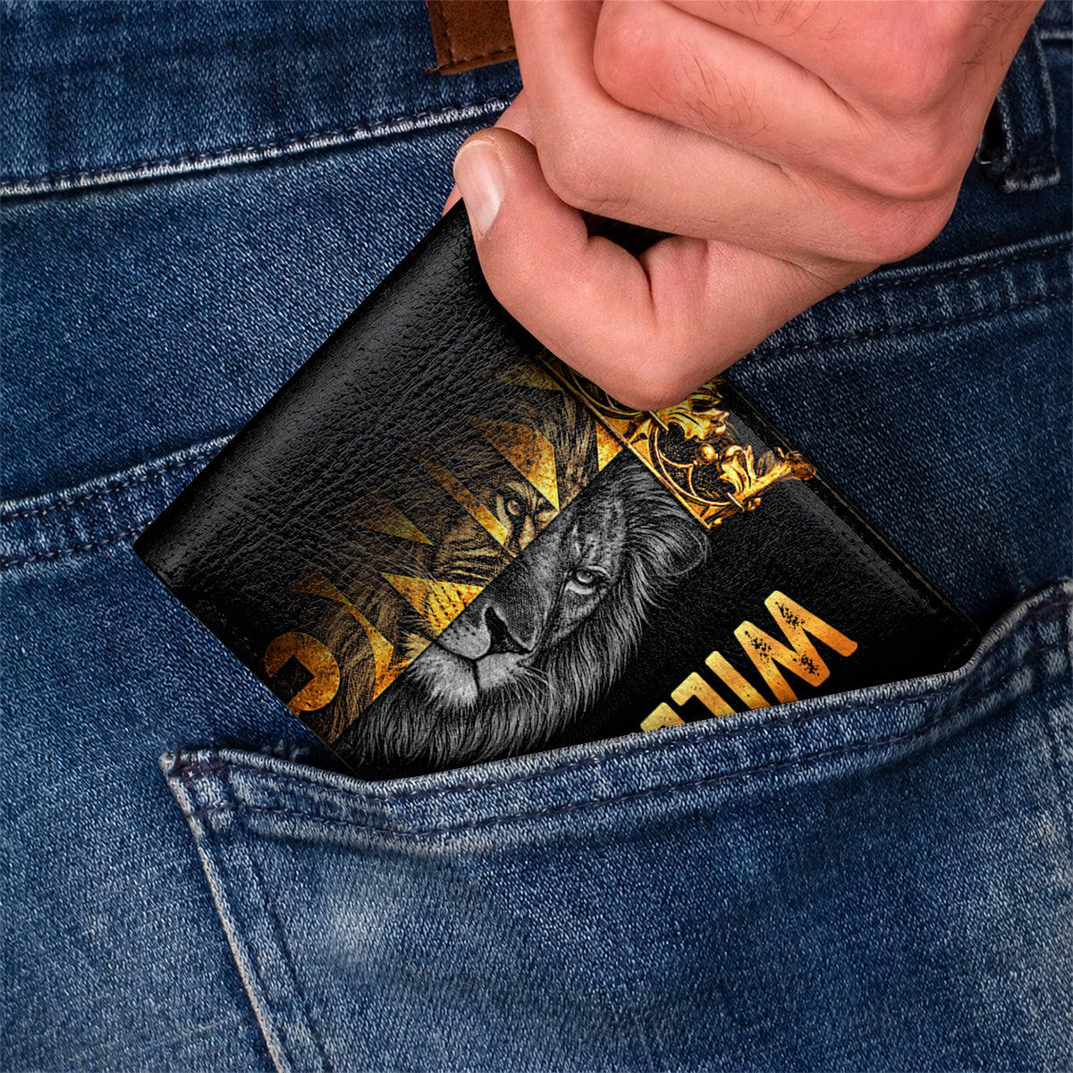 Be Strong, Gift For Men | Personalized Folded Wallet For Men
