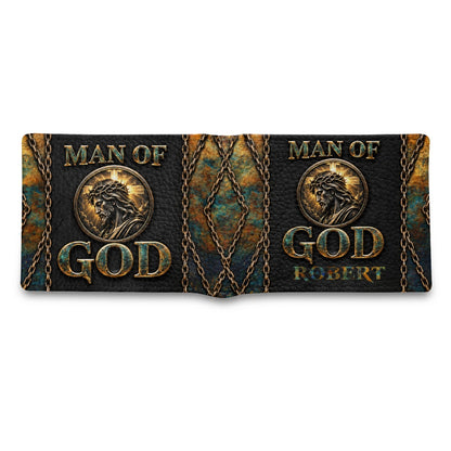 Man Of God, Gift For Men | Personalized Folded Wallet For Men