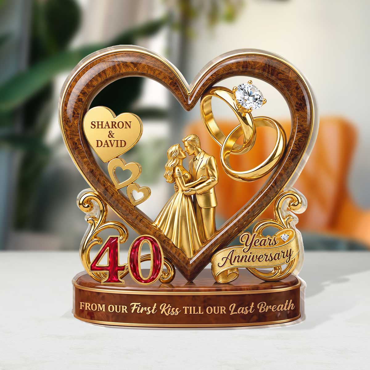 God Blessed The Broken Road That Led Me Straight To You, Christian Wedding Gift | Personalized Custom Shaped Acrylic Plaque