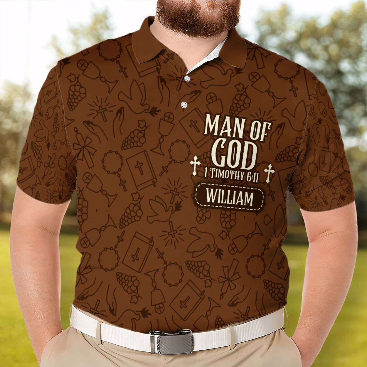 Man Of God | Personalized Polo Shirt