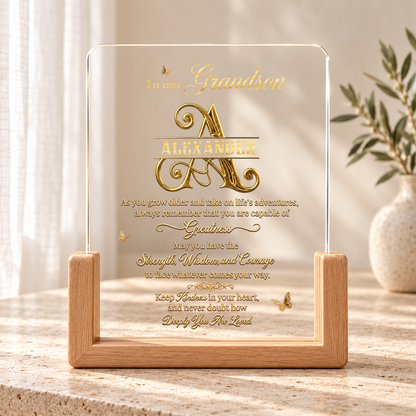 To Our Grandson, Gift For Grandson And Family | Personalized Night Light