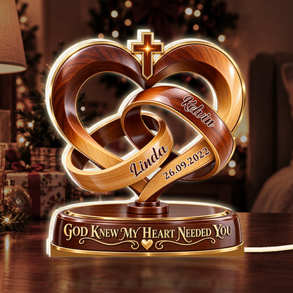 God Knew My Heart Needed You, Gift For Loved One | Personalized Light Box