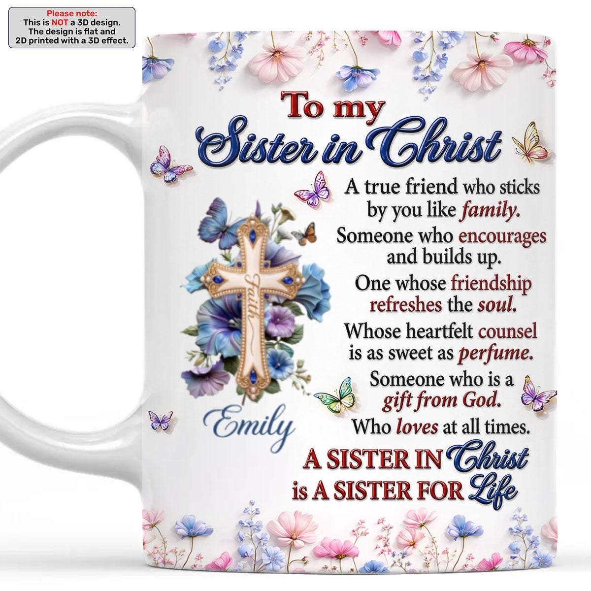 Who Loves At All Times, Christian Gift For Sister In Christ | Personalized Ceramic Coffee Mug