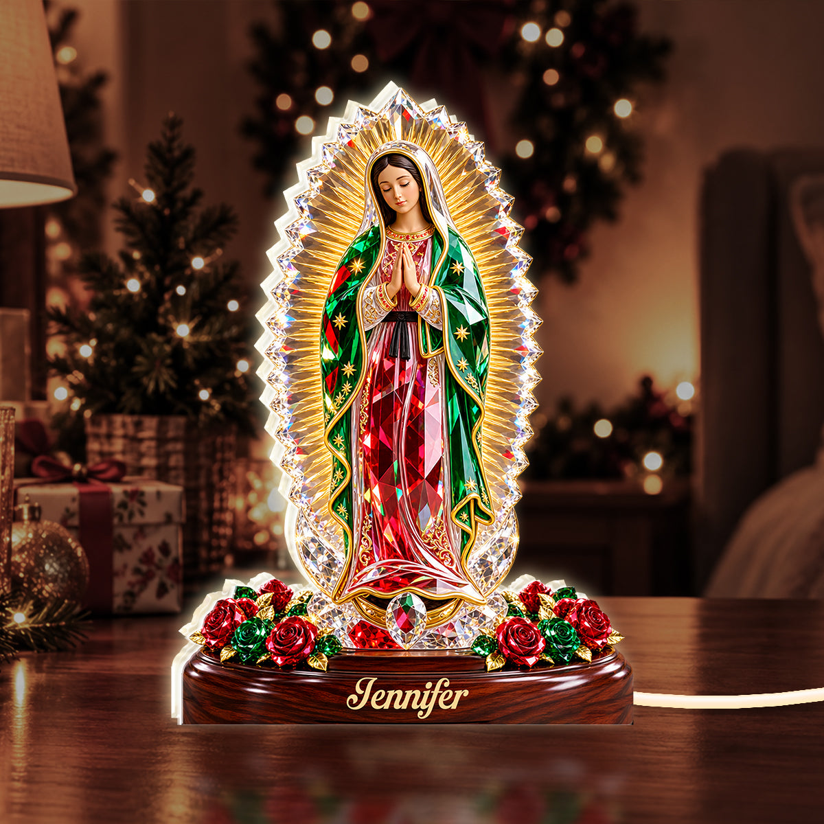 Our Lady Of Guadalupe, Gift For Her - Personalized Light Box