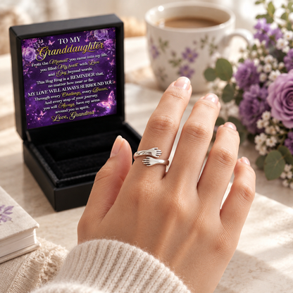 My Love Will Always Surround You, Gift For Granddaughter From Grandma | Personalized Hug Ring