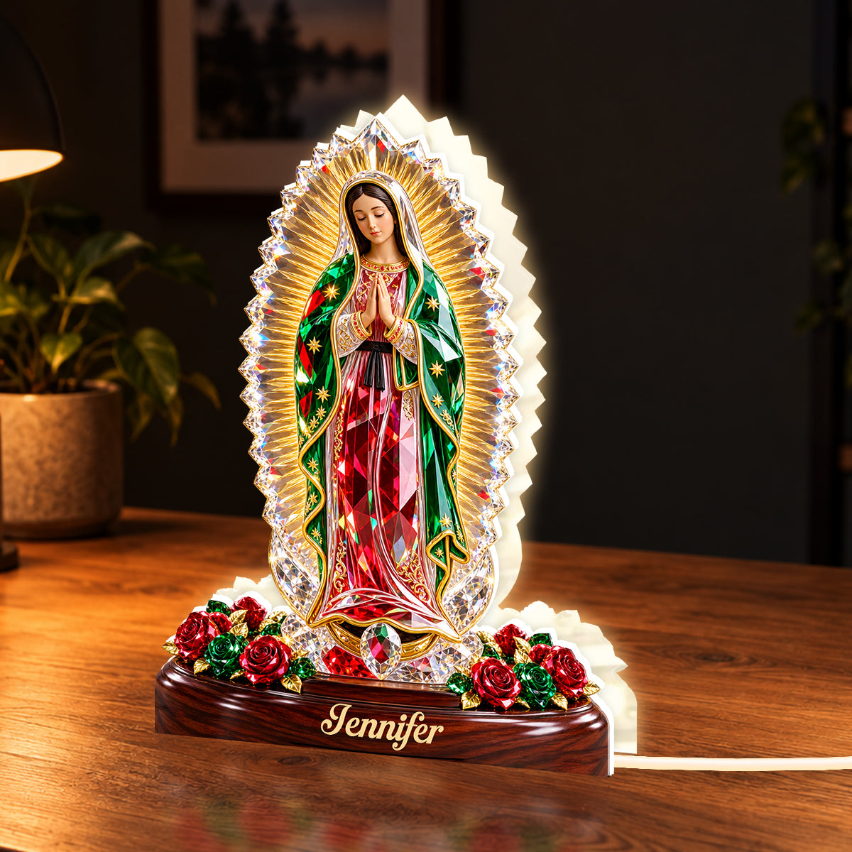 Our Lady Of Guadalupe, Gift For Her - Personalized Light Box