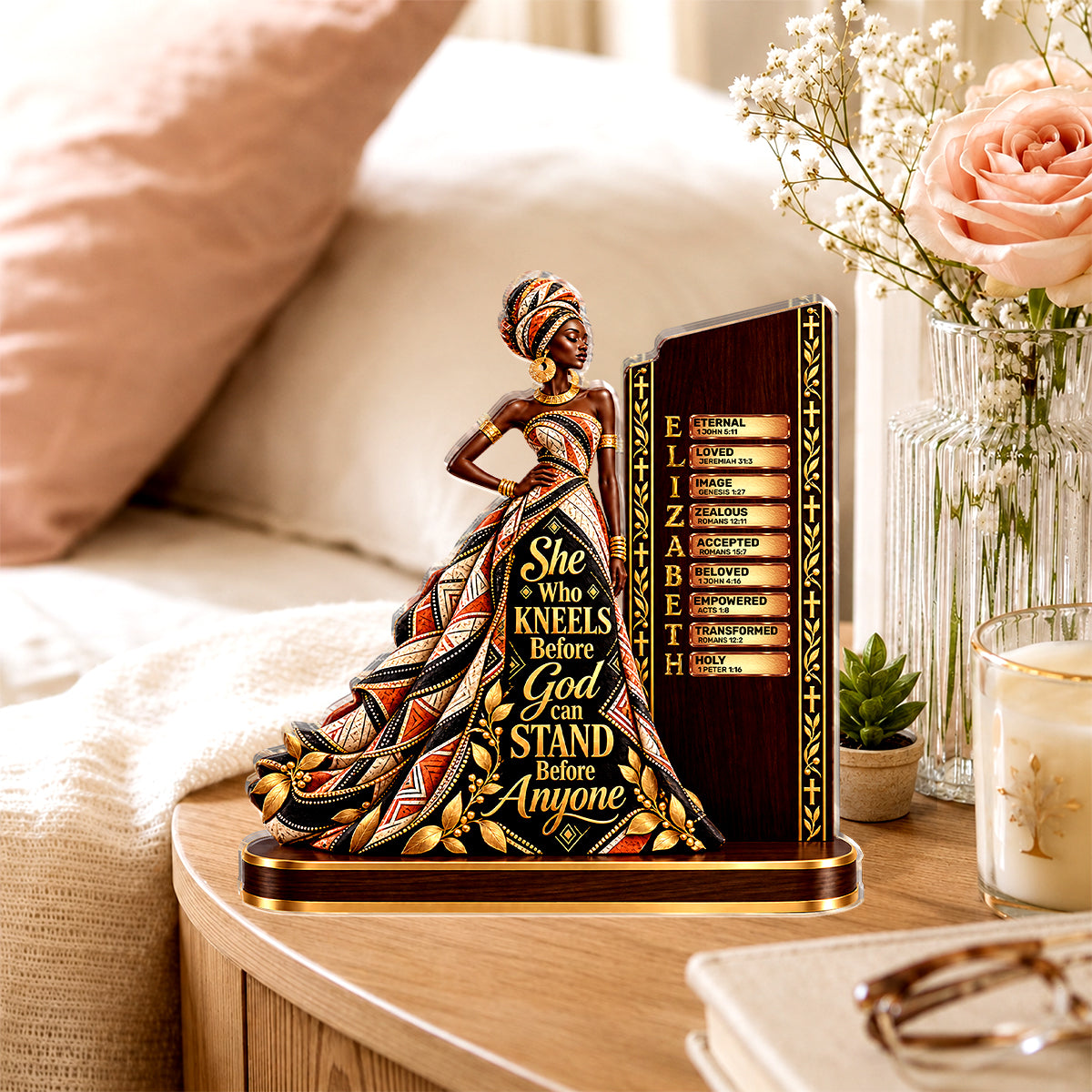 She Who Kneels Before God, Gift For Women | Personalized Custom Shaped Acrylic Plaque