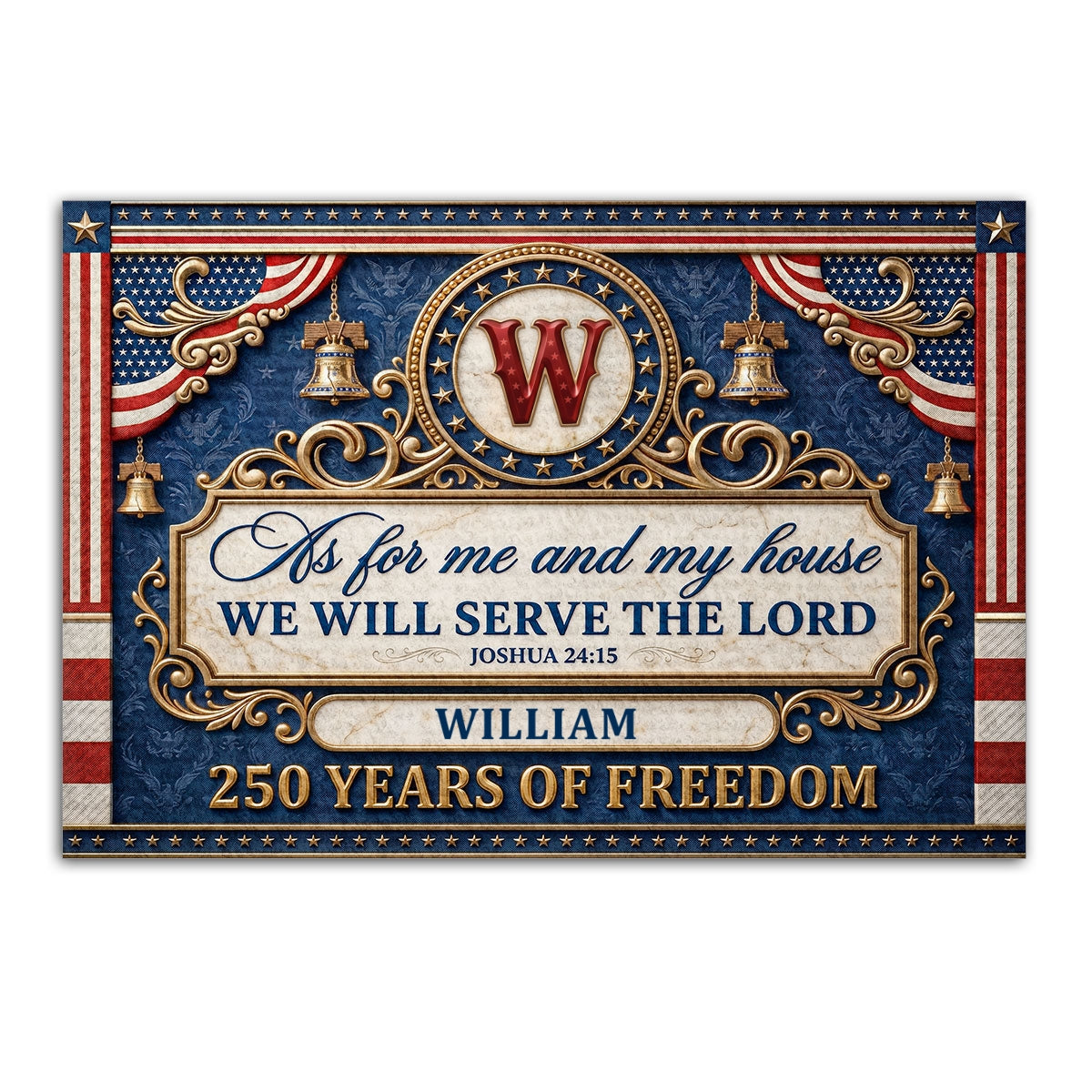 As For Me And My House We Will Serve The Lord 2, Gift of Grace | Personalized Doormat