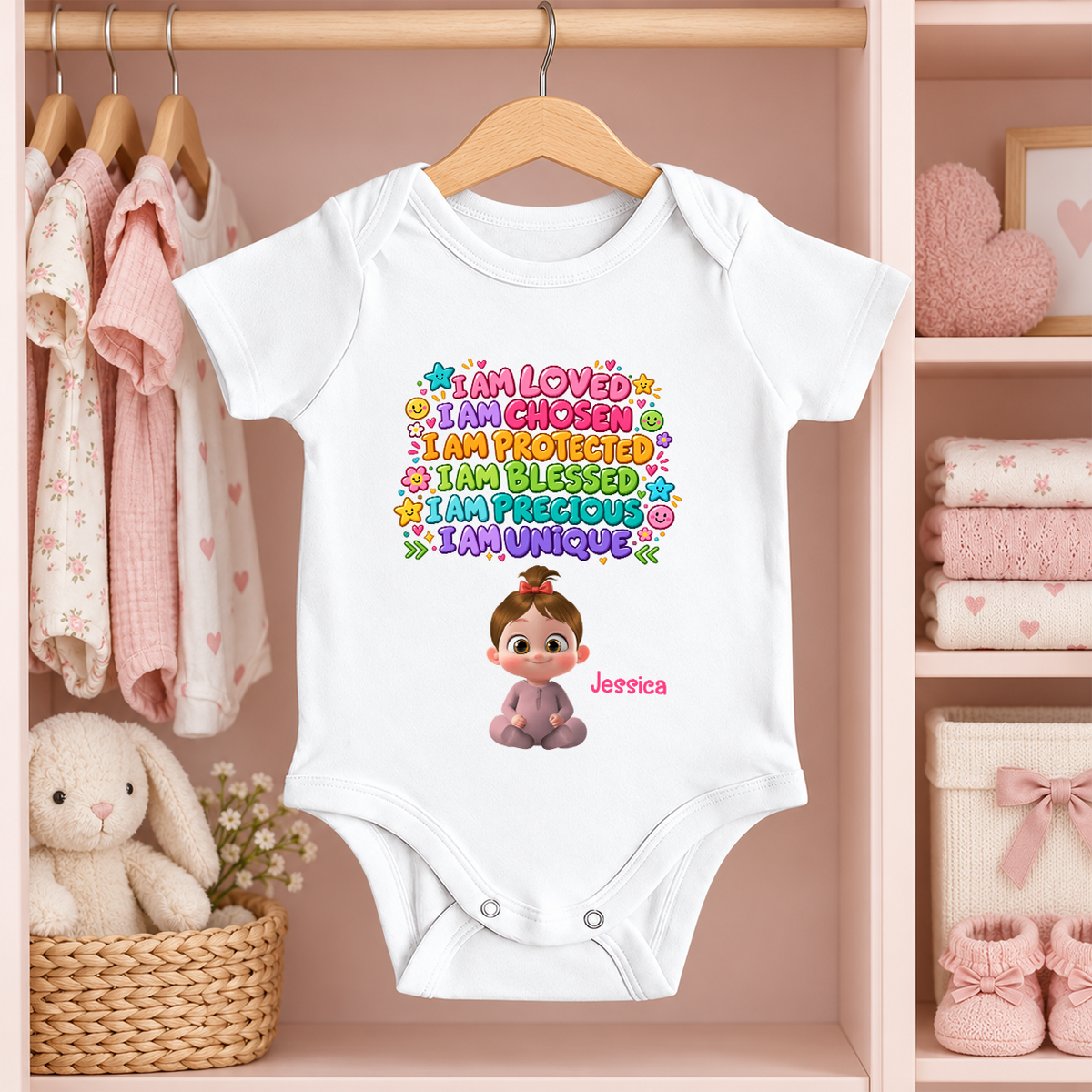 I am Loved, Gift For Baby | Personalized Custom Baby Onesie