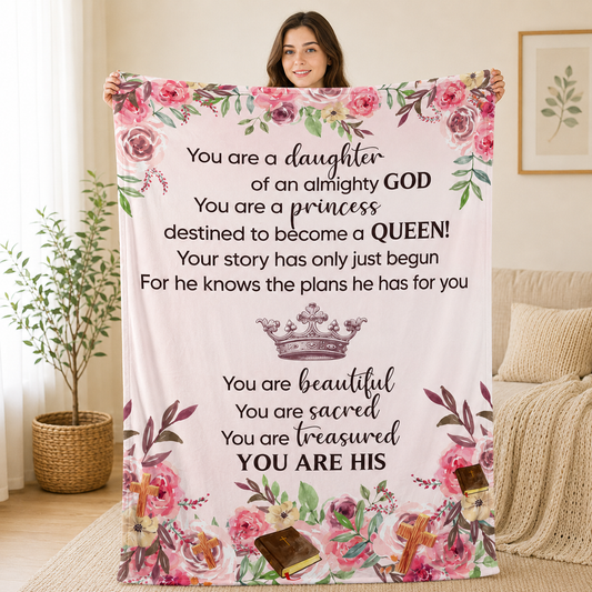 You Are His Faith Quote, Gift For Daughter | Personalized Fleece Blanket