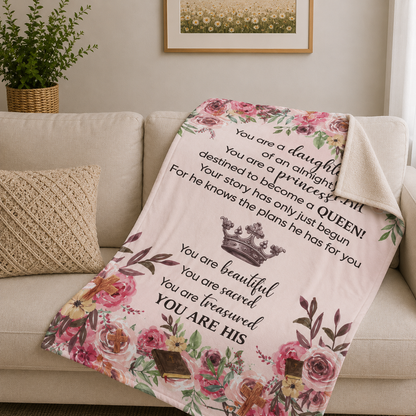 You Are His Faith Quote, Gift For Daughter | Personalized Fleece Blanket