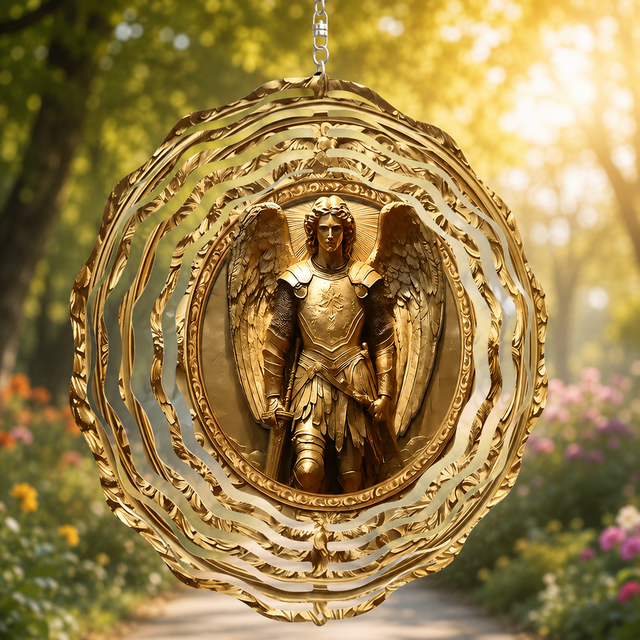 Archangel Of Courage, Catholic Gift | Wind Spinner