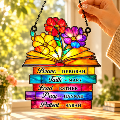 Women Of Faith, Christian Gift For Her, Gift of Strength | Window Hanging Suncatcher