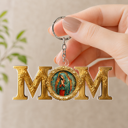 Lady Of Guadalupe Mom, Gift of Love | Acrylic Keychain