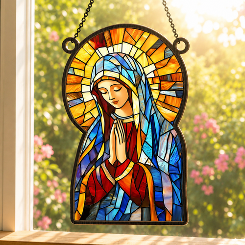 Graceful Prayer, Catholic Gift, Gift of Serenity | Window Hanging Suncatcher