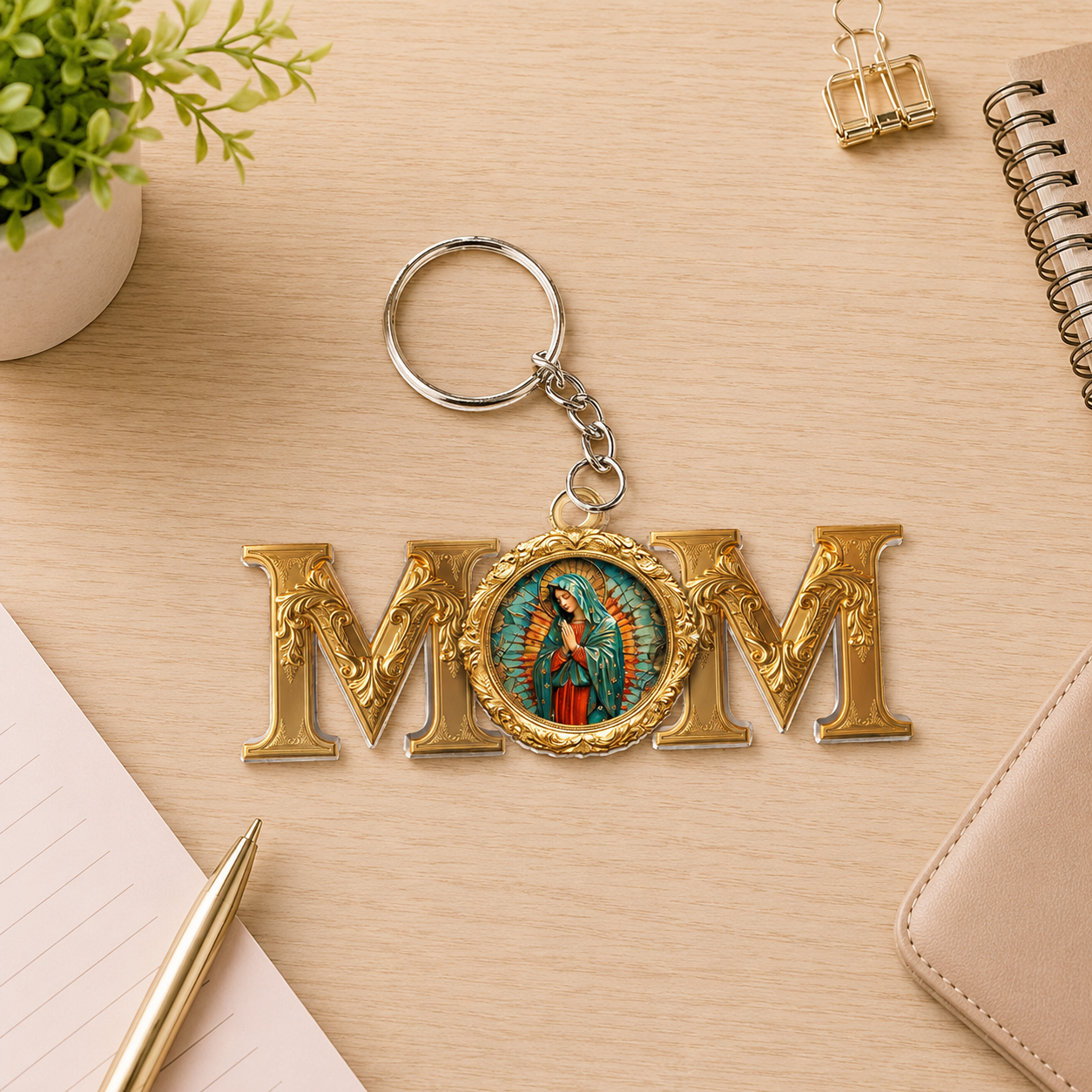 Lady Of Guadalupe Mom, Gift of Love | Acrylic Keychain