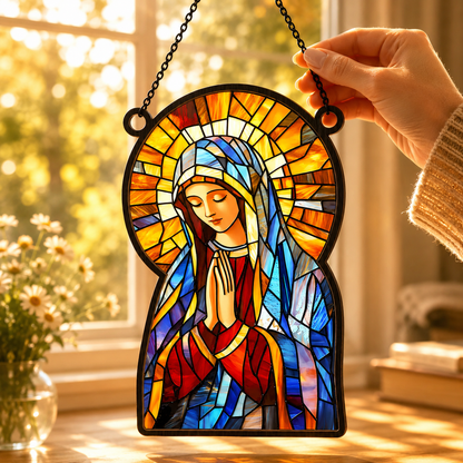 Graceful Prayer, Catholic Gift, Gift of Serenity | Window Hanging Suncatcher