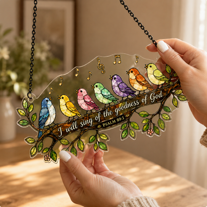 I Will Sing Of The Goodness Of God, Gift of Joy | Acrylic Suncatcher