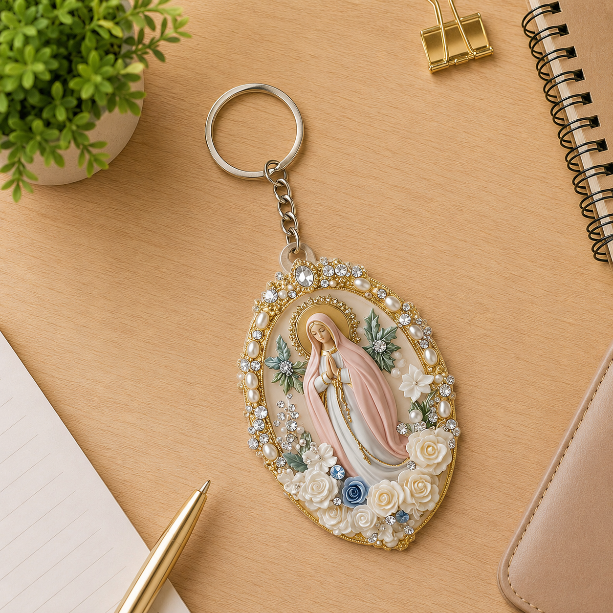 Holy Grace Virgin Mary, Gift of Faith | Acrylic Keychain