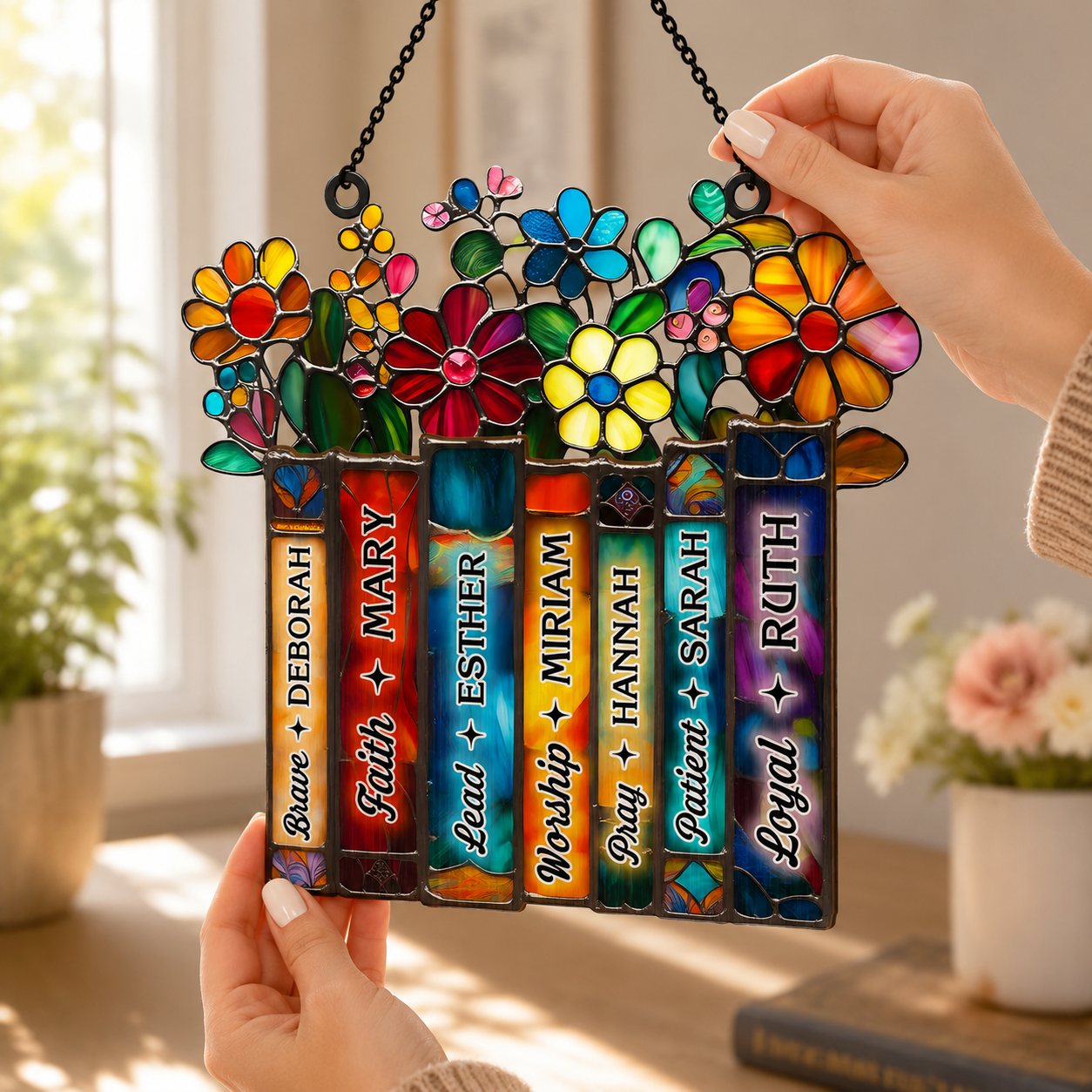 Women Of The Bible, Christian Gift For Her, Gift of Faith | Window Hanging Suncatcher