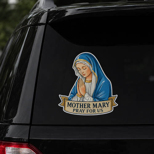 Mother Mary Pray For Us, Catholic Gift | Car Bumper Sticker