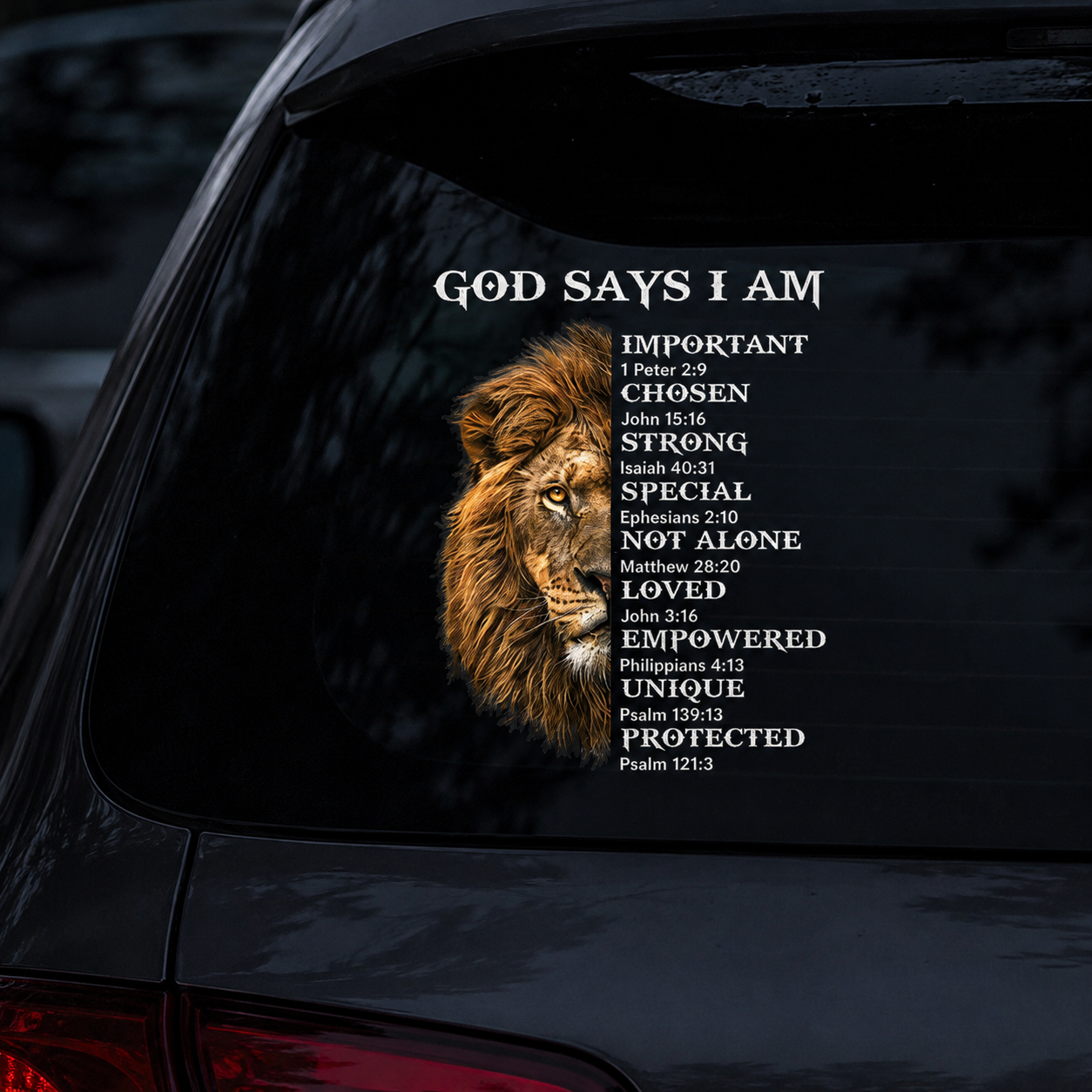 God Says I Am, Christian Gift | Car Bumper Sticker