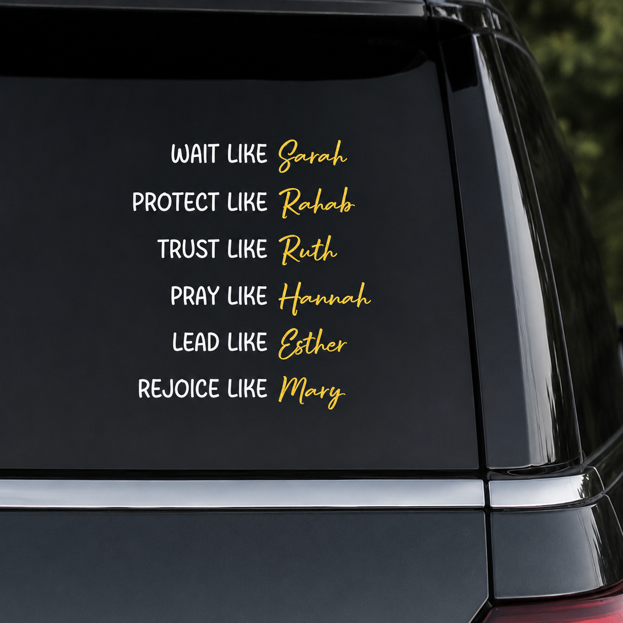 Rejoice Like Mary, Catholic Gift | Car Bumper Sticker