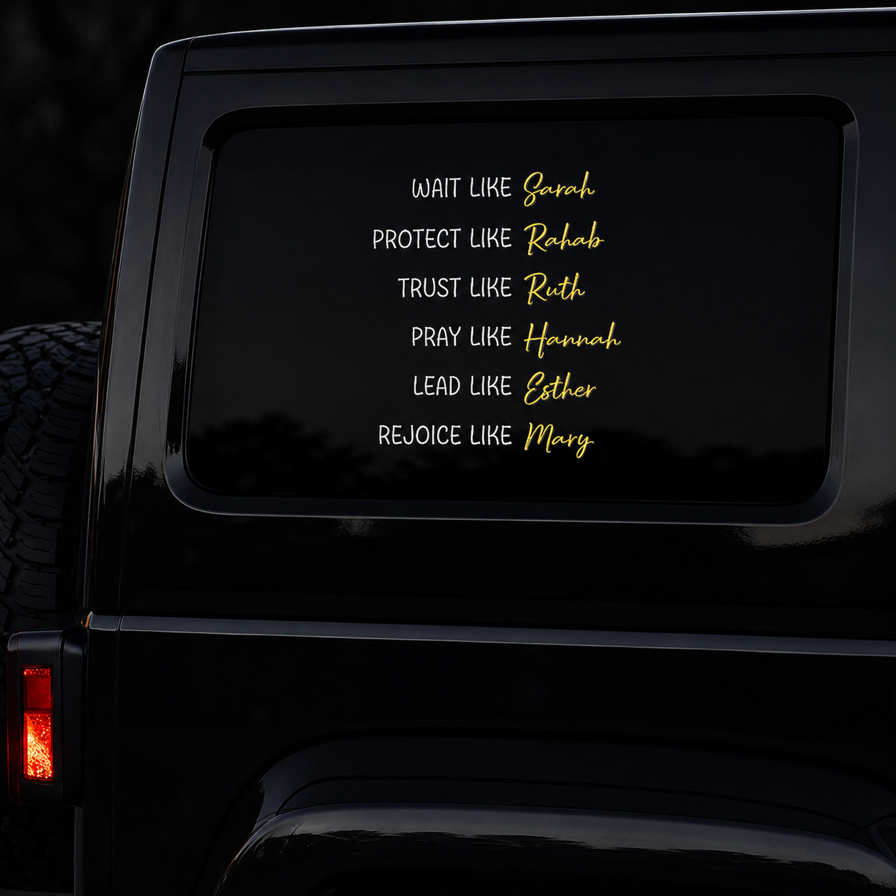 Rejoice Like Mary, Catholic Gift | Car Bumper Sticker