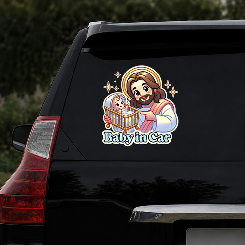 Baby In Car, Family Sticker | Car Bumper Sticker
