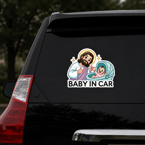 Baby In Car, Safety Sticker | Car Bumper Sticker