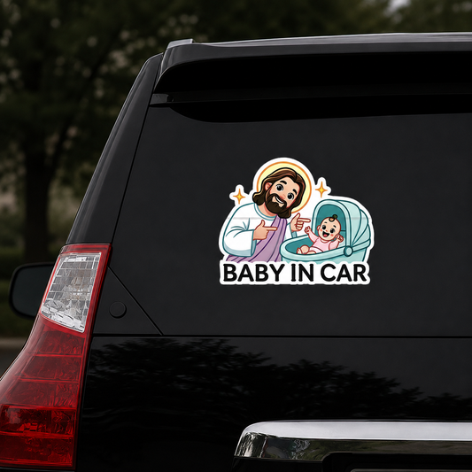 Baby In Car, Safety Sticker | Car Bumper Sticker