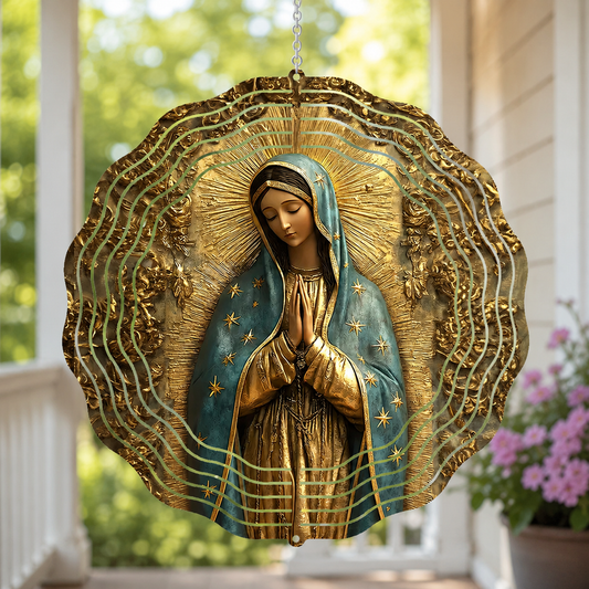Vintage Style Virgin Mary, Marian Gift | Wind Spinner