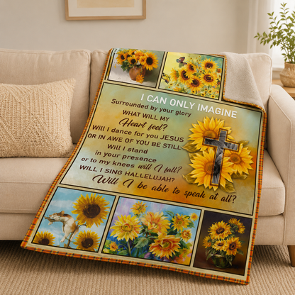 I Can Only Imagine, Sunflower | Personalized Fleece Blanket