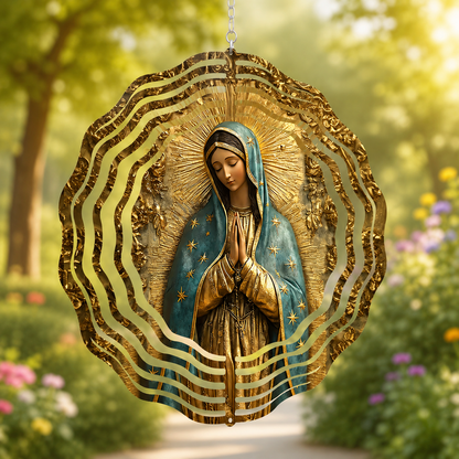Vintage Style Virgin Mary, Marian Gift | Wind Spinner