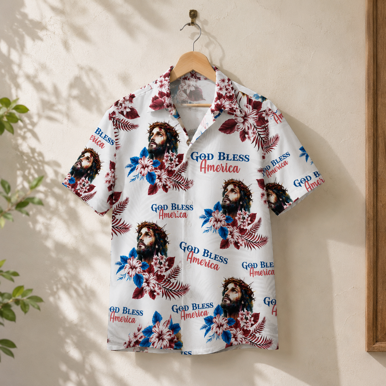 God Bless America, Gift of Liberty | Personalized Hawaiian Shirt