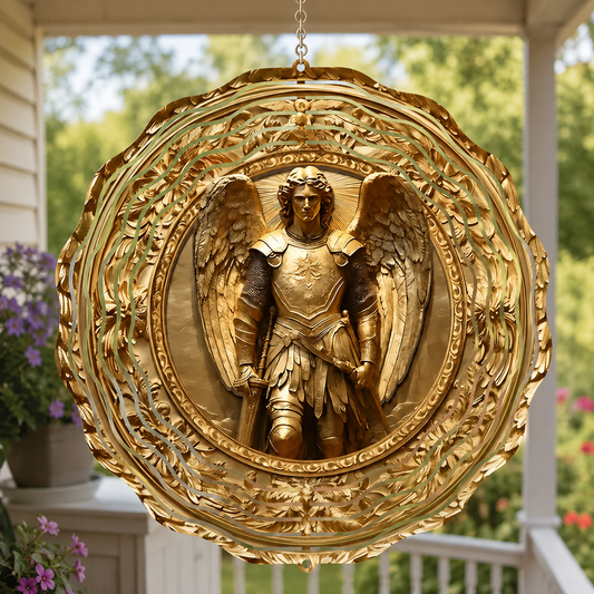 Archangel Of Courage, Catholic Gift | Wind Spinner