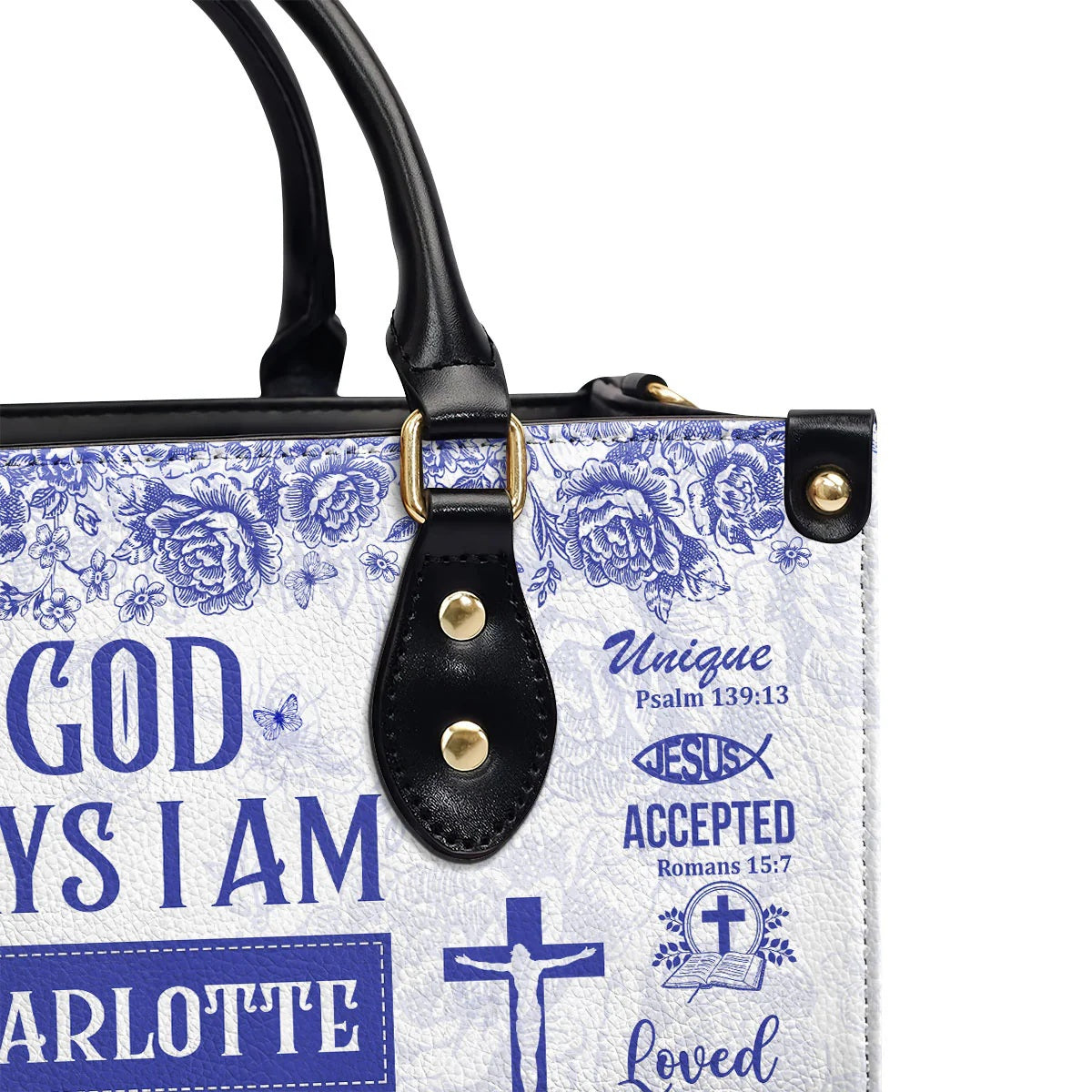 God Says I Am | Personalized Leather Handbag