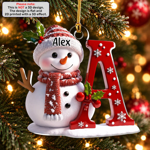 Snowman Merry Christmas, Chrismas Gift For Family - Personalized 1-Layer Acrylic Ornament