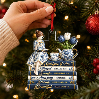God Says I Am, Gift For Women | Personalized 1-Layer Acrylic Ornament