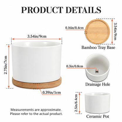 So God Made A Teacher, Gift For Teacher | Personalized Ceramic Plant Pot With Bamboo Tray