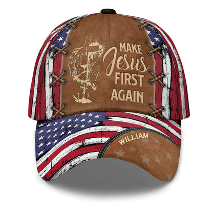 Make Jesus First Again | Personalized Classic Cap