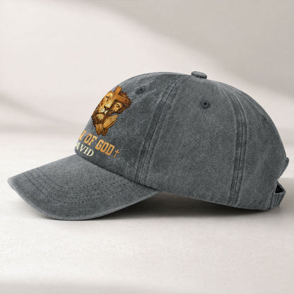 Man Of God | Personalized Vintage Washed Denim Cap