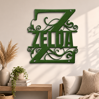 Monogram, Custom Name, Family Name, Gift For Family | Personalized Metal Sign