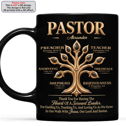 My Preacher, Teacher, & Shepherd, Gift For Pastor | Personalized Ceramic Coffee Mug