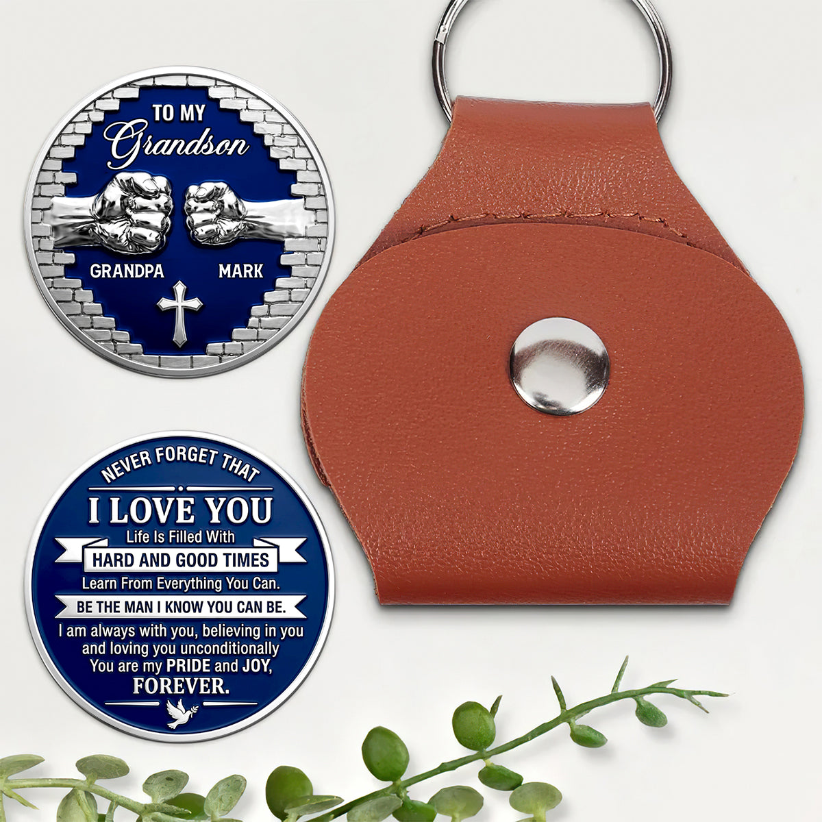 Be The Man I Know You Can Be, Gift For Grandson | Personalized Pocket Hug