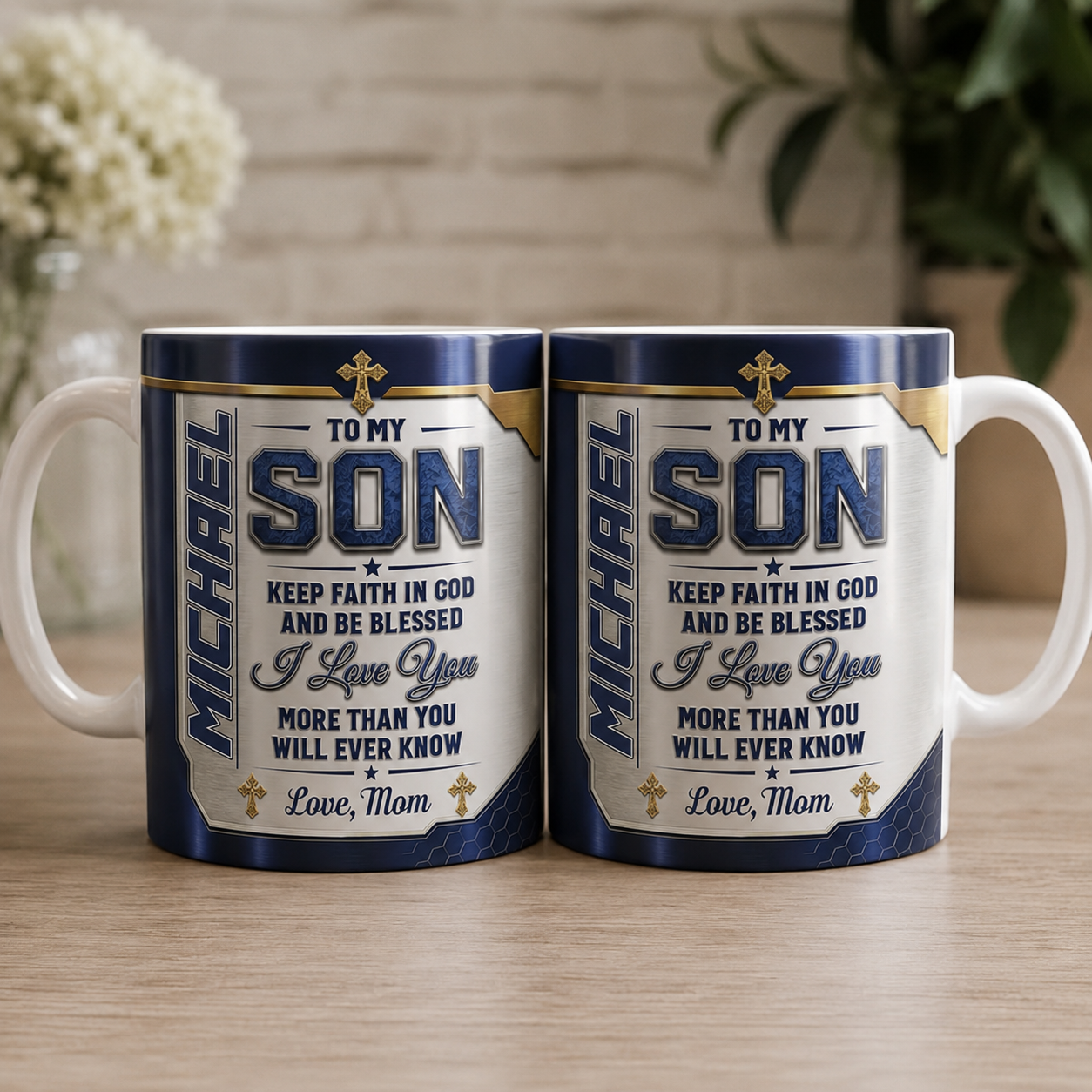 Blessing To My Son, Gift of Blessing | Personalized Ceramic Coffee Mug