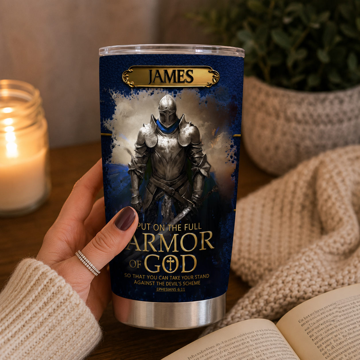 Armor Of God, Christian Gift | Personalized Stainless Steel Tumbler