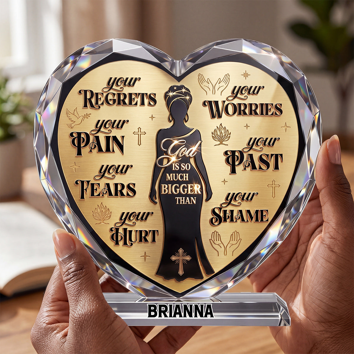 God Is So Much Bigger Than | Personalized Custom Shaped Acrylic Plaque