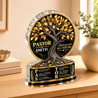 Pastor, Preacher, Teacher, Shepherd, Gift For Pastor | Personalized Custom Shaped Squared Acrylic Plaque