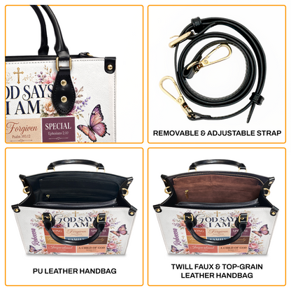 God Says I Am, Gift For Women | Personalized Leather Handbag